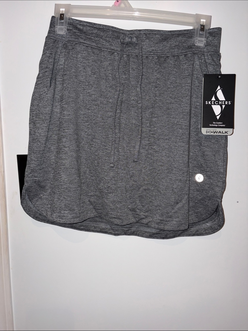 Skechers Heather Gray Athletic Drawstring Skort
